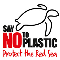 Logo von Say no to Plastic zum Schutz des Roten Meeres